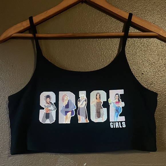 Spice Girls Tops - Y2K Spice Girls Black Graphic Bralette / Size Small